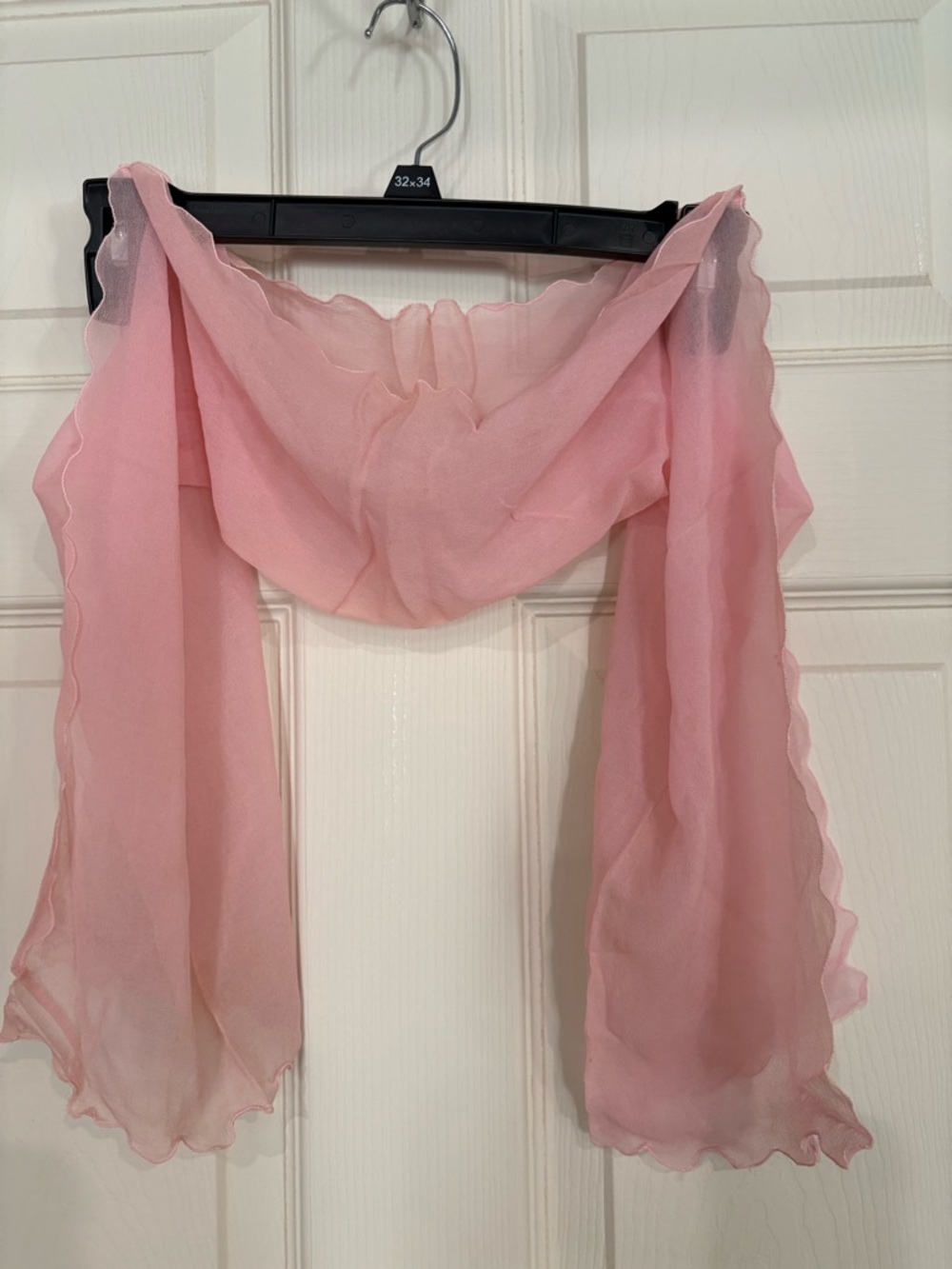 Vintage Delicate Pink Chiffon Scarf - Lightweight Women’s Accessory